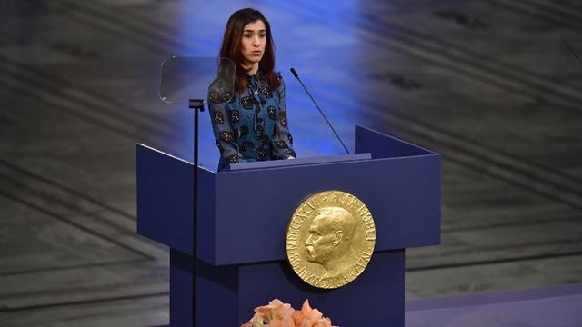 La prix Nobel de la paix Nadia Murad est l'une des porte-voix de la lutte contre l'exploitation sexuelle. [afp - Tobias Schwarz]