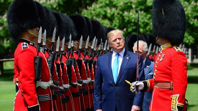 Le président américain Donald Trump effectue une visite officielle de trois jours au Royaume-Uni. [EPA/SGT Randall RLC/British Ministry of defence]