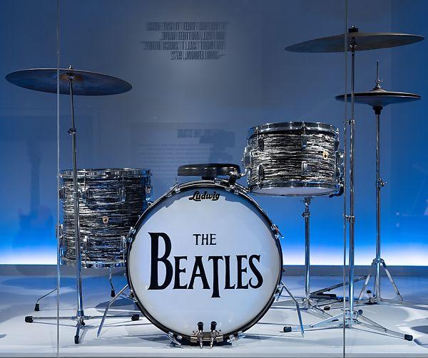 Ludwig Downbeat Four-piece drum set with cymbals (1963). [Metropolitan Museum]
