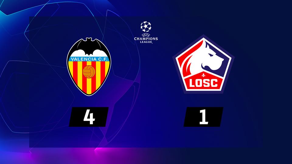 4e j. Gr.H, Valencia - Lille (4-1): résumé de la rencontre