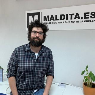 Julio Montes co-fondateur du site Maldita.es. [RTS - Valérie Démon]