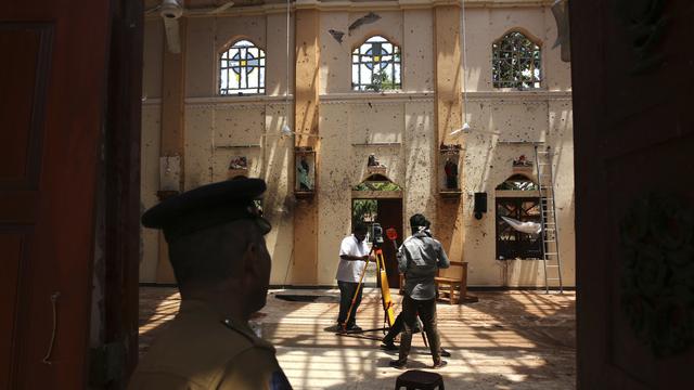 Une église au Sri Lanka où a eu lieu un attentat. [AP Photo/Keystone - Manish Swarup]