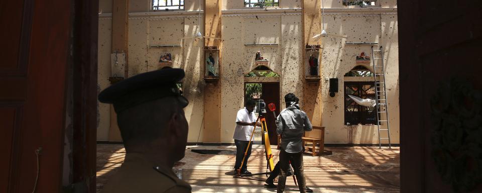 Une église au Sri Lanka où a eu lieu un attentat. [AP Photo/Keystone - Manish Swarup]