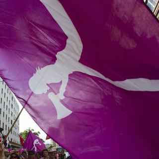 Grève des femmes en 2011 à Genève. [Keystone - Salvatore Di Nolfi]
