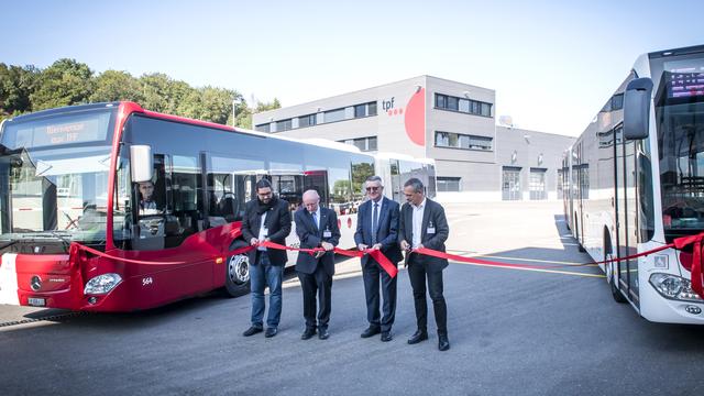 L'inauguration officiel du nouveau centre de maintenance et d'exploitation des TPF a eu lieu vendredi en présence des autorités [TPF]