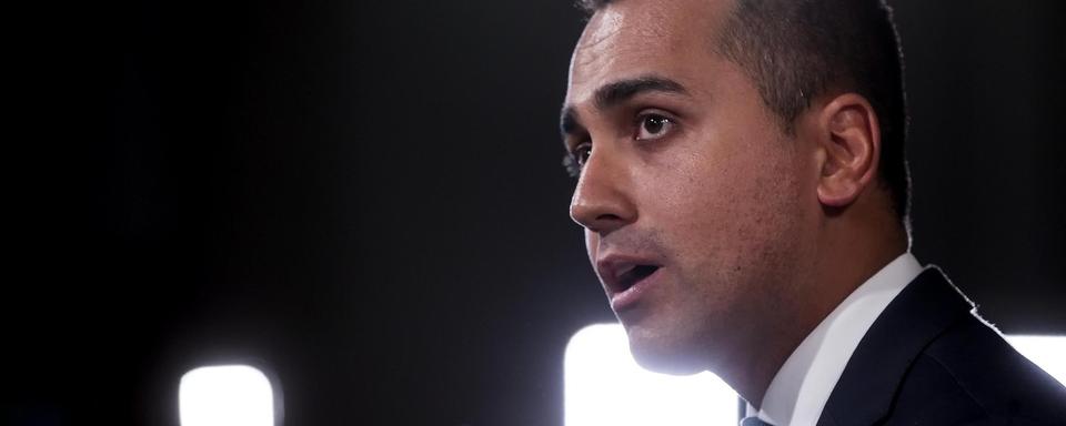 Le chef du Mouvement 5 Etoiles (M5S), Luigi Di Maio, annonce un accord en Italie. [Keystone - EPA/Angelo Carconi]