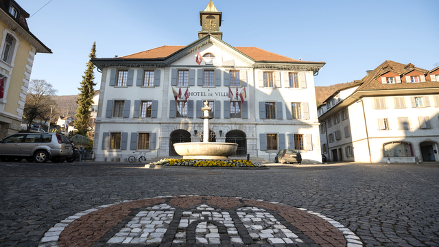 L'Hôtel de ville de Moutier.. [Keystone - Stefan Meyer]