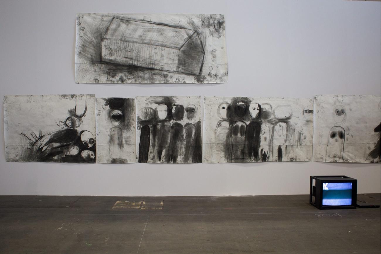 Installation de l'artiste bâloise Miriam Cahn intitulée "Das Wilde Lieben" (1984) [(KEYSTONE/ - Patrick Straub]