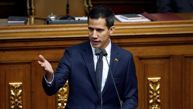 Juan Guaido, président du Parlement vénézuélien, a été arrêté dimanche par les services de renseignements à l'extérieur de Caracas. [REUTERS - Manaure Quintero]