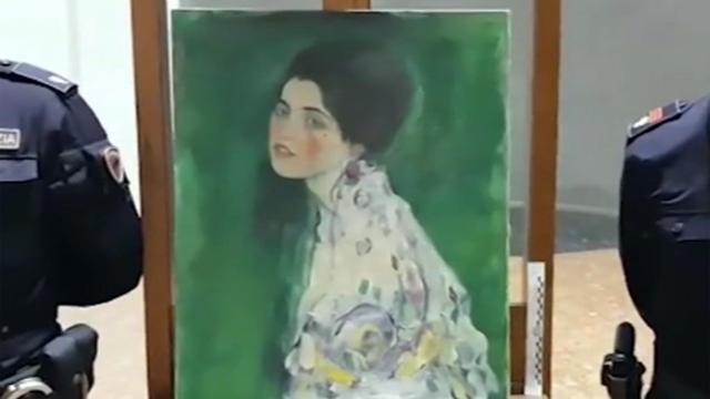 Le célèbre "Portrait d'une dame" de l'artiste autrichien Gustav Klimt. [EPA/Keystone - Italian police]