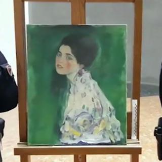 Le célèbre "Portrait d'une dame" de l'artiste autrichien Gustav Klimt. [EPA/Keystone - Italian police]