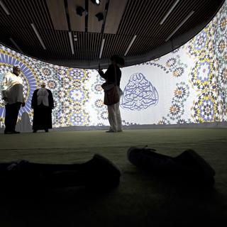 Le sous-espace musulman du nouvel espace de ressourcement interreligieux des Hôpitaux Universitaires de Genève (HUG). [Keystone - Salvatore Di Nolfi]