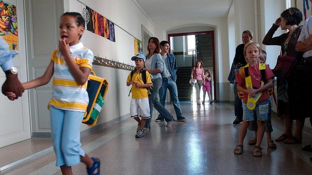 Près de 19'800 élèves feront leur rentrée scolaire lundi 19.08.2019 dans le canton de Neuchâtel. [Keystone - Sandro Campardo]