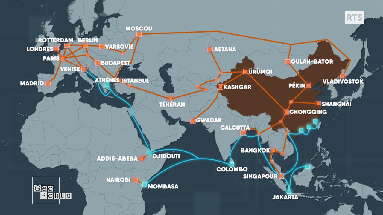 Les nouvelles routes de la soie chinoises [RTS - Géopolitis]