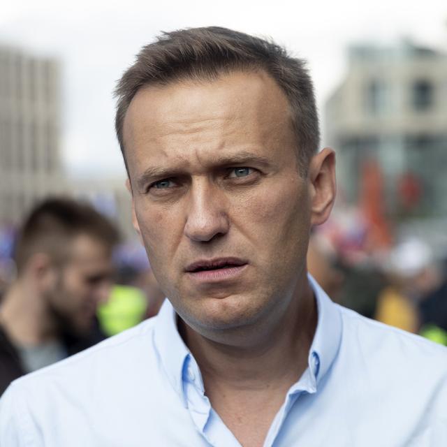 Alexeï Navalny lors d'une manifestation à Moscou le 20.07.2019. [AP/Keystone - Pavel Golovkin]