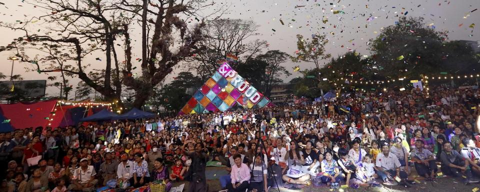 Le festival LGBT, Yangon Pride, à Rangoun, en Birmanie. [Keystone - Nyein Chan Naing/ EPA]