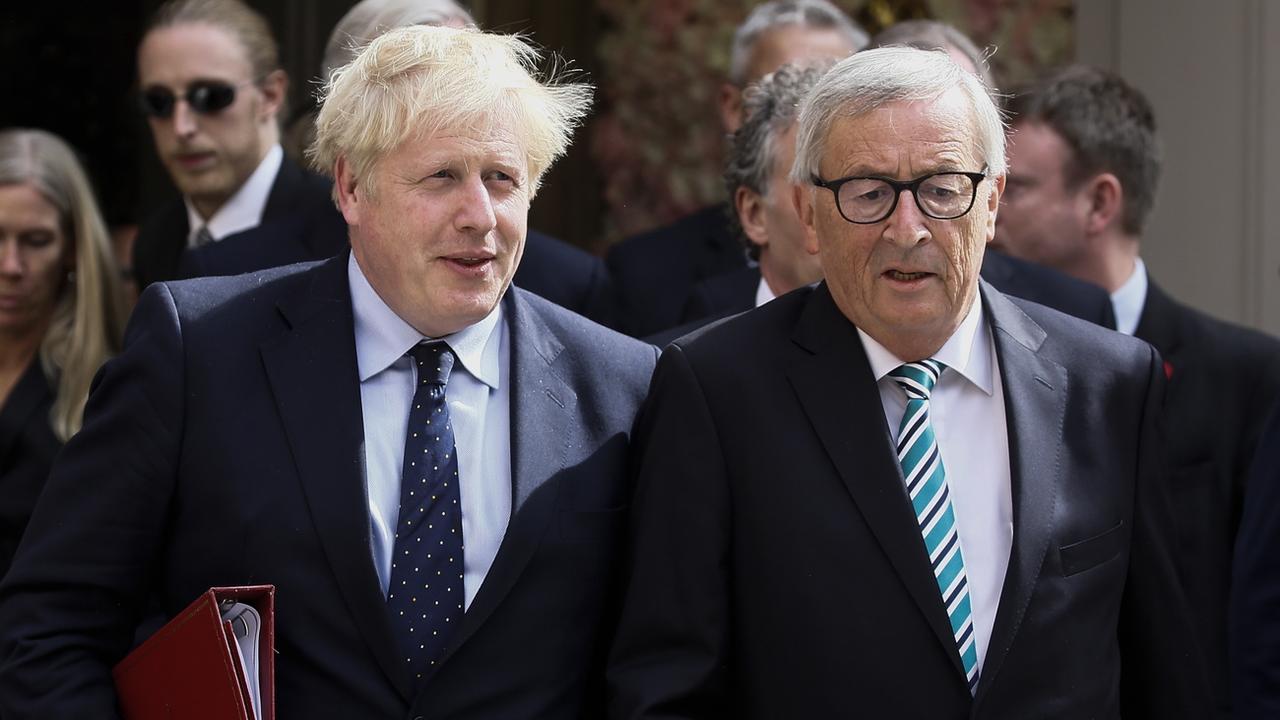 Boris Johnson et Jean-Claude Juncker se sont rencontrés à Luxembourg. [Keystone - Julien Warnand]