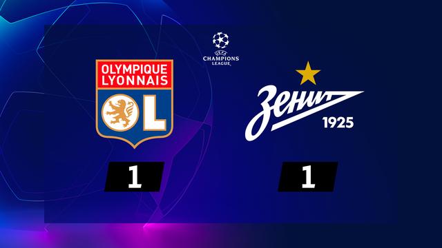 1re j. Gr.G, Lyon - Zenit St-Pét. (1-1): résumé de la rencontre