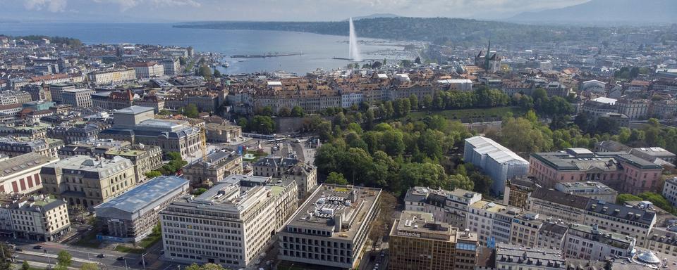 Vue sur la plaine de Plainpalais à Genève. [Keystone - Leandre Duggan]