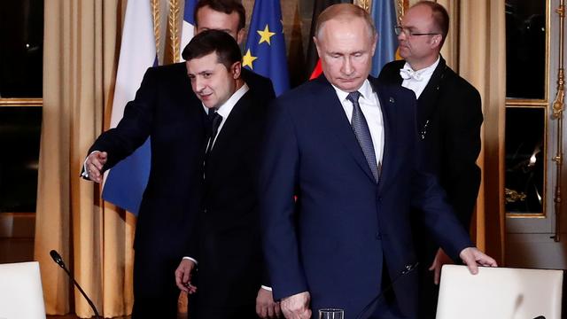 Volodymyr Zelensky et Vladimir Poutine se sont rencontrés à Paris lundi [Reuters - Ian Langsdon]