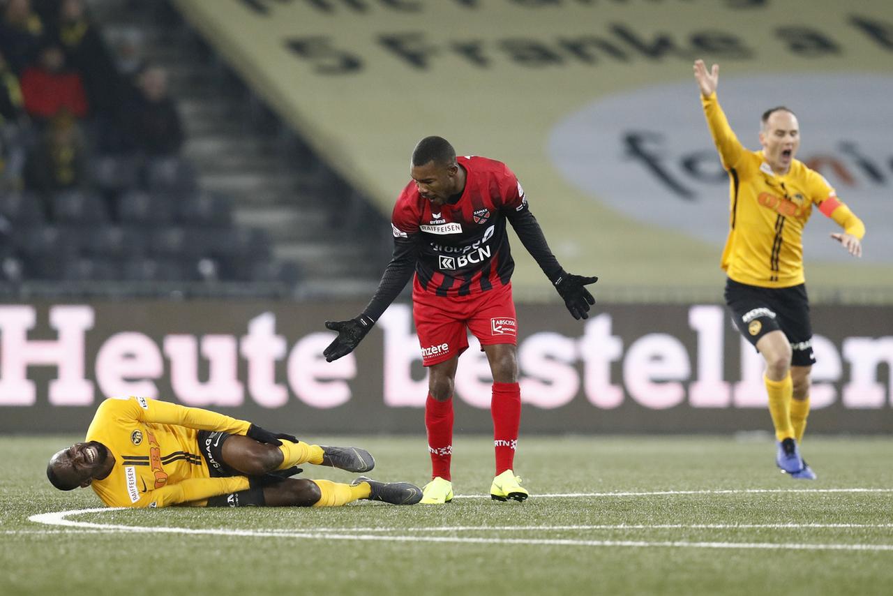 Pour son premier match sous ses nouvelles couleurs, Serey Die a été averti à la 40e. [KEYSTONE - Peter Klaunzer]