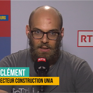 François Clément, membre de la direction du secteur Construction d’Unia. [RTS]