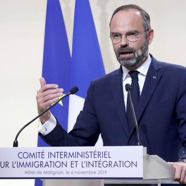 Edouard Philippe détaille son plan pour une immigration "maîtrisée". [Keystone/AP - Charles Platiau]