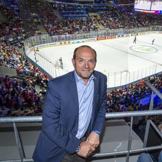 Le secrétaire général de la Fédération internationale de hockey sur glace Gian Gilli. [Keystone - Melanie Duchene]
