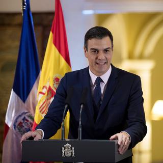 Le chef du gouvernement espagnol Pedro Sanchez. [Keystone/EPA - Orlando Barria]