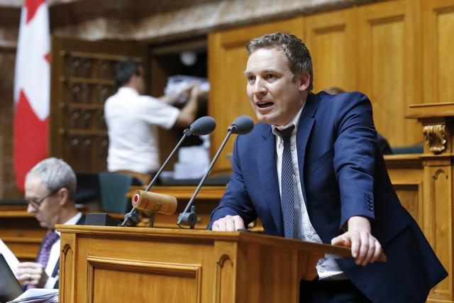 Le conseiller national UDC saint-gallois Lukas Reimann. [Keystone - Peter Klaunzer]