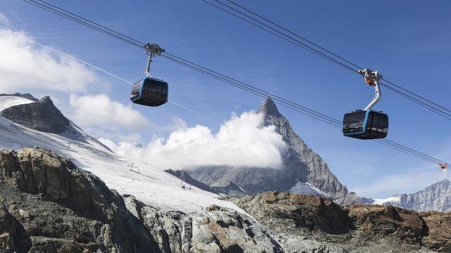 En septembre 2018, Zermatt avait inauguré une télécabine tricâble, la plus haute du monde. [Keystone - Dominic Steinmann]