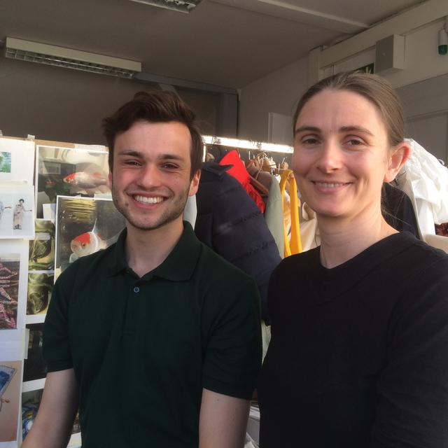 Andri Oppliger et Dinie Van Den Heuvel de la HEAD de Genève. [RTS - Didier Pradervand]