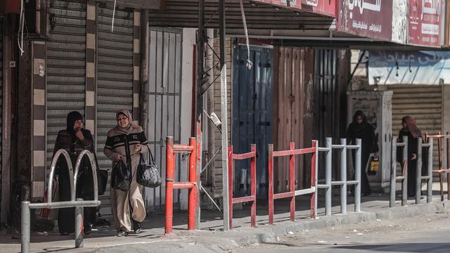 Une rue de Gaza. [EPA/Keystone - Mohammed Saber]