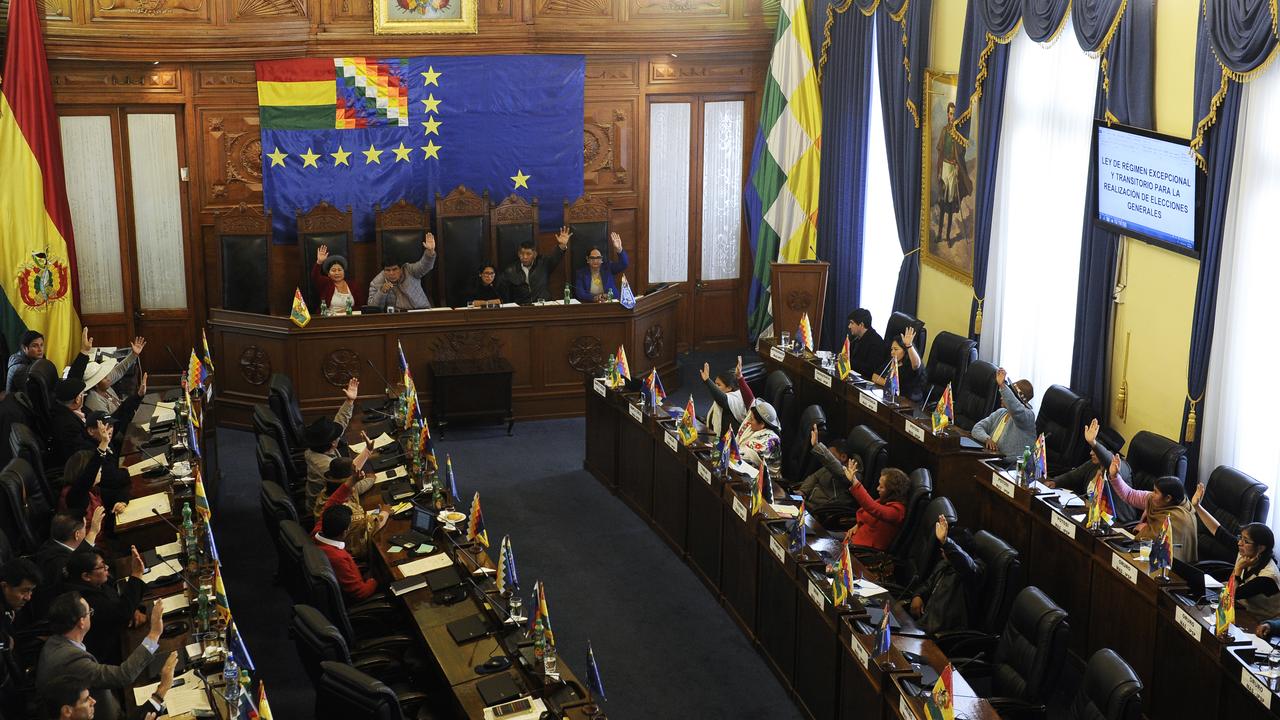 Les sénateurs boliviens ont donné leur feu vert "à l'unanimité" à de nouvelles élections présidentielle et législatives [AFP - Jorge Bernal]