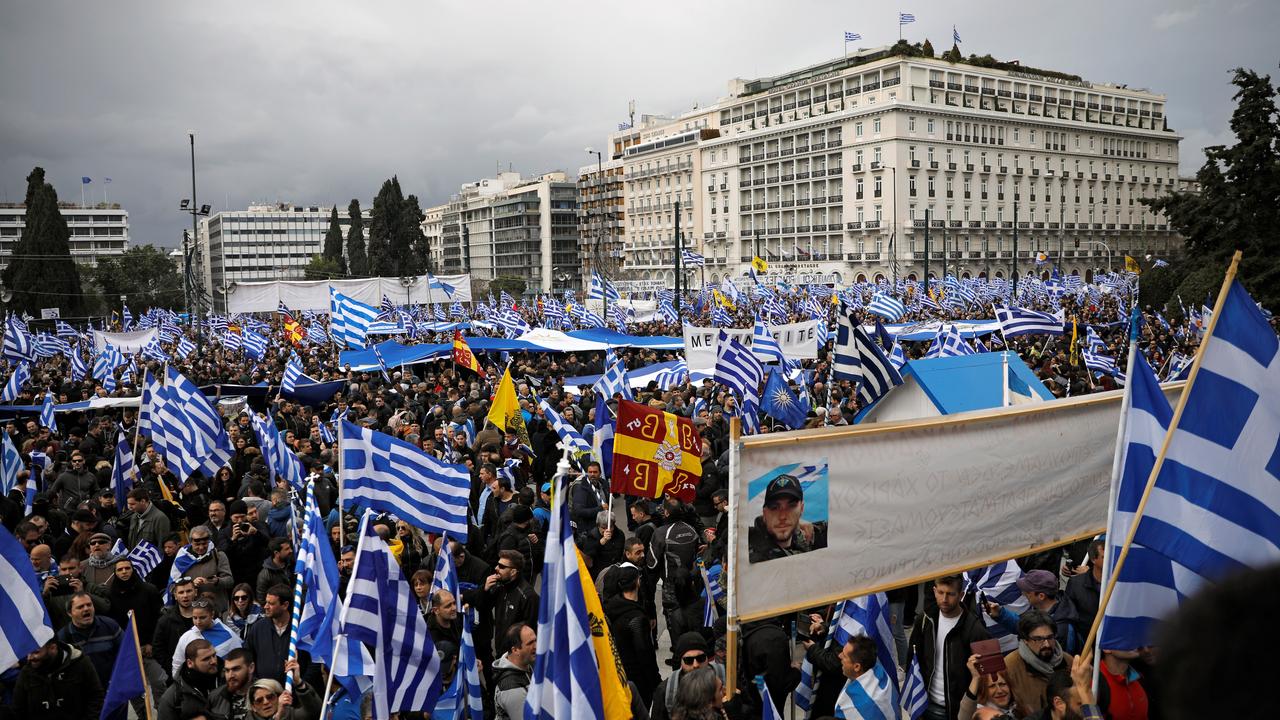 Plus de 60'000 manifestants se sont mobilisés à Athènes contre l'accord sur la Macédoine. [REUTERS - Alkis Konstantinidis]