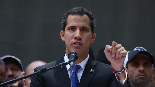 L'opposant vénézuélien Juan Guaido a été révoqué de son poste de président du parlement. [Keystone - Rayner Pena]