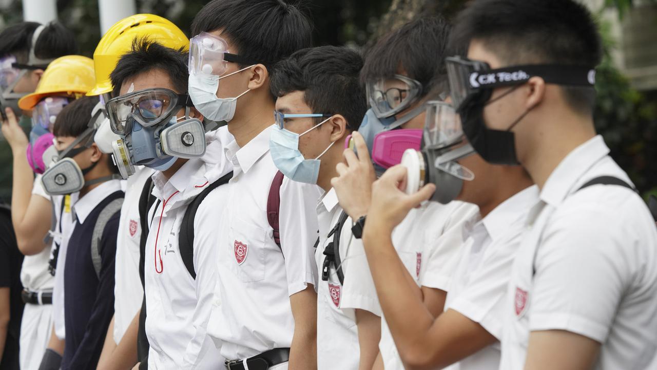 Le mouvement de contestation à Hong Kong appelle au boycott des universités et à la grève générale. [Keystone]