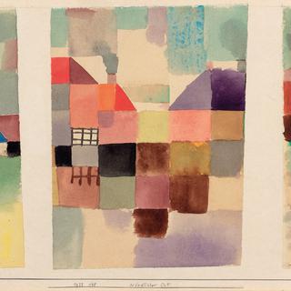 "Nordlicher Ort", de Paul Klee (1920), aquarelle sur papier et carton, 23,5 X 36,5 cm. [Kunstmuseum Bern, Stifnung Othmar Huber, Bern.]