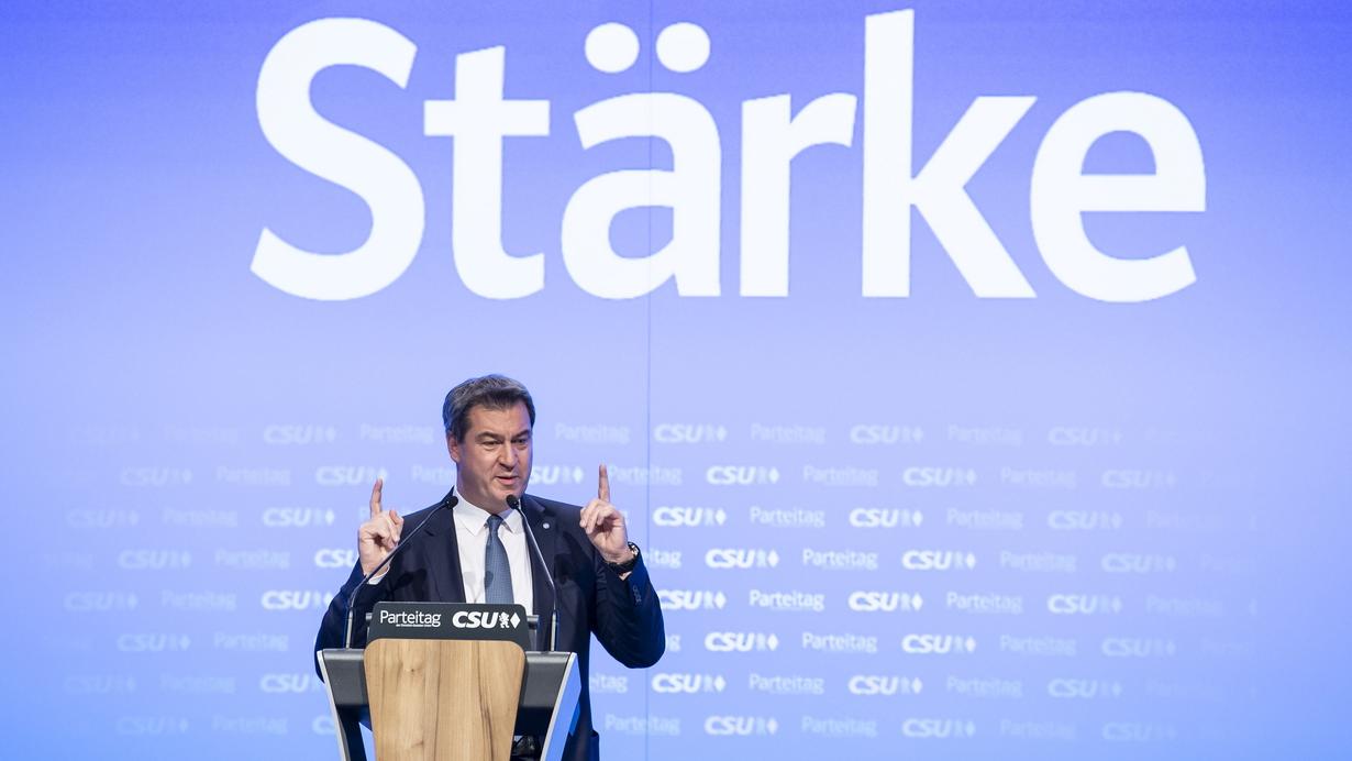 Le parti conservateur bavarois CSU a élu Markus Söder à sa tête samedi 19 janvier. [Keystone - EPA - Lukas Barth-Tuttas]