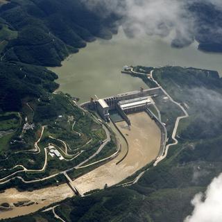 Barrage hydroélectrique de Jinghong, sur la partie supérieure du Mékong en Chine. [Imaginechina/AFP - Yang zheng]