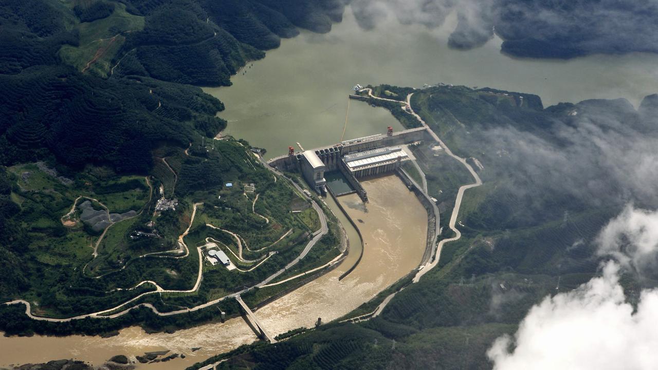 Barrage hydroélectrique de Jinghong, sur la partie supérieure du Mékong en Chine. [Imaginechina/AFP - Yang zheng]