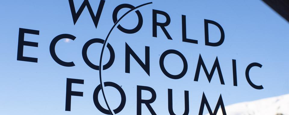 Le logo du WEF, photographié à Davos, ce 22 janvier 2019. [EPA - GIAN EHRENZELLER]