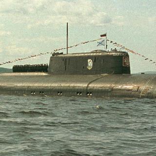 Le sous-marin nucléaire russe Koursk en juin 2000. [AP Photo/Keystone - str]