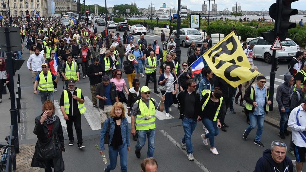 Une manifestation de "gilets jaunes" à Bordeaux. [AFP - Mehdi Fedouach]