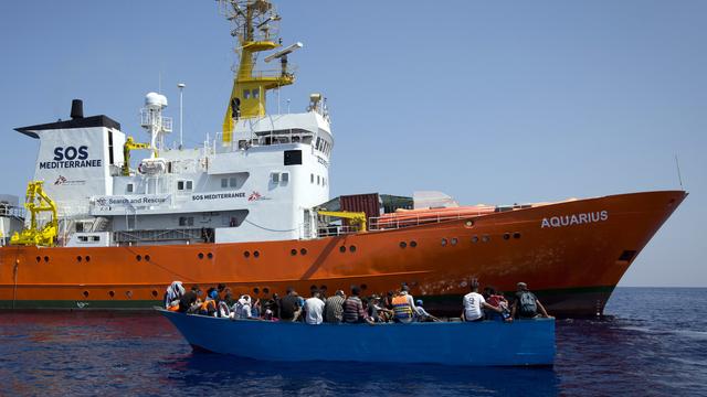 L'Aquarius, le 29 août 2017. [AFP - Darko Bandic]