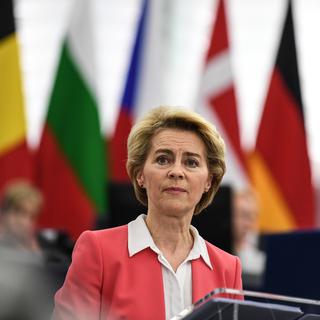 La nouvelle présidente de la Commission européenne Ursula von der Leyen. [EPA/Keystone - Patrick Seeger]