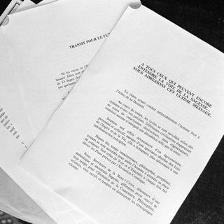 Avant le drame de Cheiry (FR), où le 6 octobre 1994, des lettres de l'Ordre du temple solaire avaient été envoyées à l'historien Jean-François Mayer. [Keystone]