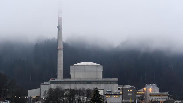 La centrale nucléaire de Mühleberg s'arrête vendredi 20 décembre 2019. [Keystone - Anthony Anex]