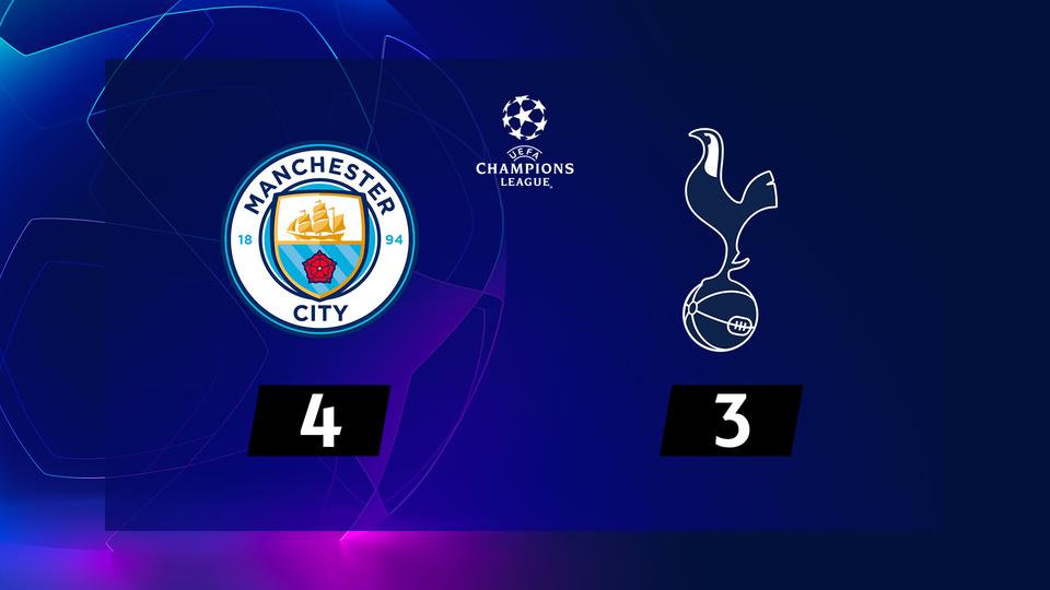 1-4 retour, Manchester City - Tottenham (4-3): les Spurs arrachent la qualification au terme d'un match complètement fou