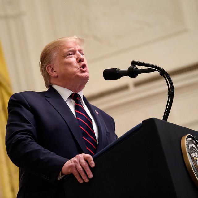 Le président américain Donald Trump photographié à la Maison-Blanche le 16 octobre 2019. [AFP - Brendan Smialowski]
